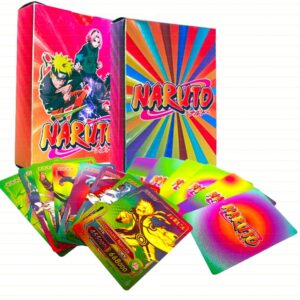 SHAKTISM Anime Cards, Unique Card Desk Pack, Official Anime CCG Collectable Playing Foil Cards, Anime Merchandise Gift, Pack of 55 (Naruto Cards Rainbow)