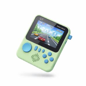 Retro handheld game console G7 with 3.5-inch screen, 500 built-in classic games and TV output, rechargeable portable gaming device (random color).