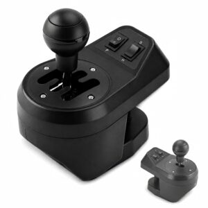 nitho usb gaming gear shifter for pc sim racing, 6 speed h pattern gear shifter with reverse, interchangeable h pattern & sequential plates, racing wheel shifter for windows pc (not for console)